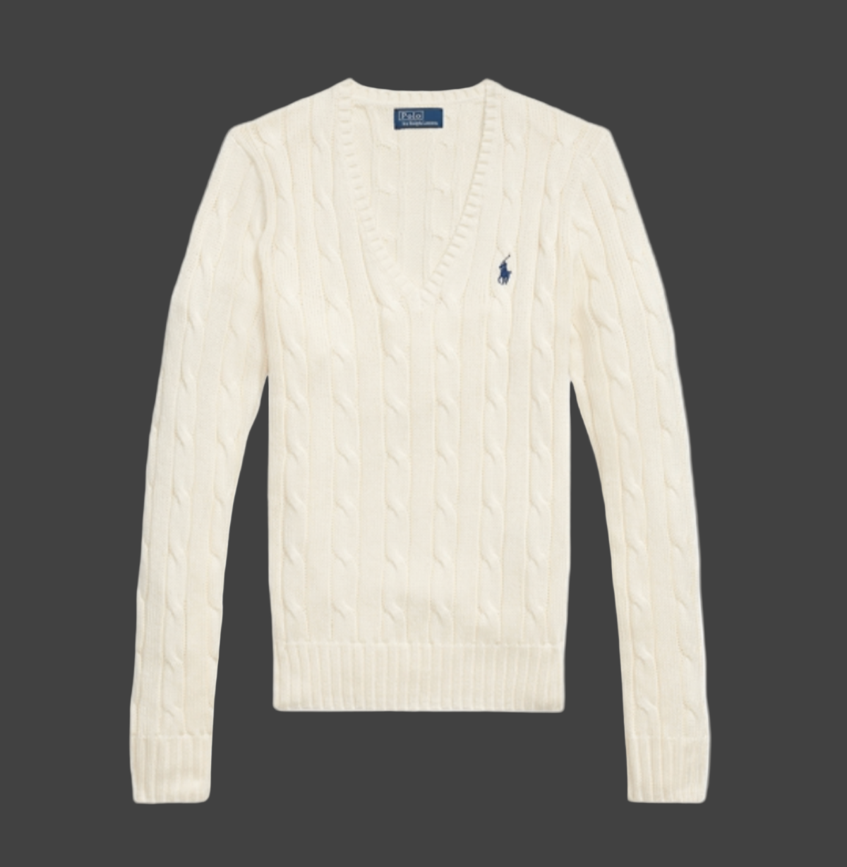 Ralph Lauren cable knit v-neck sweater
