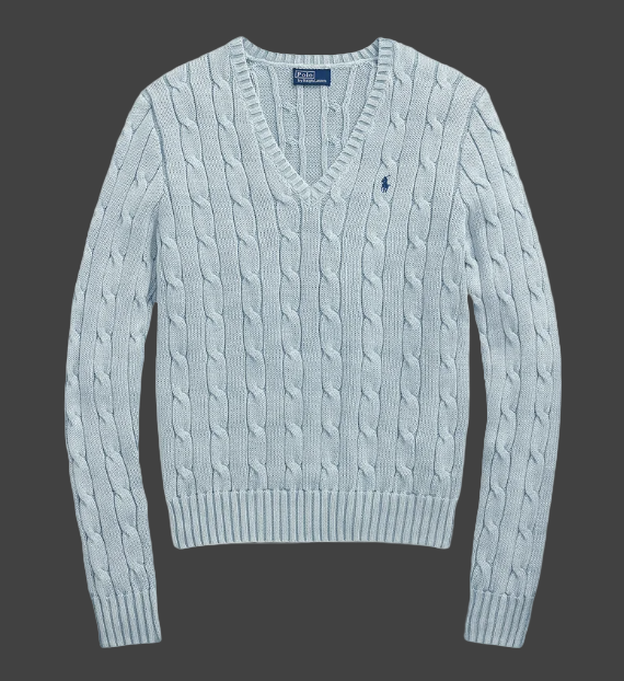 Ralph Lauren cable knit v-neck sweater