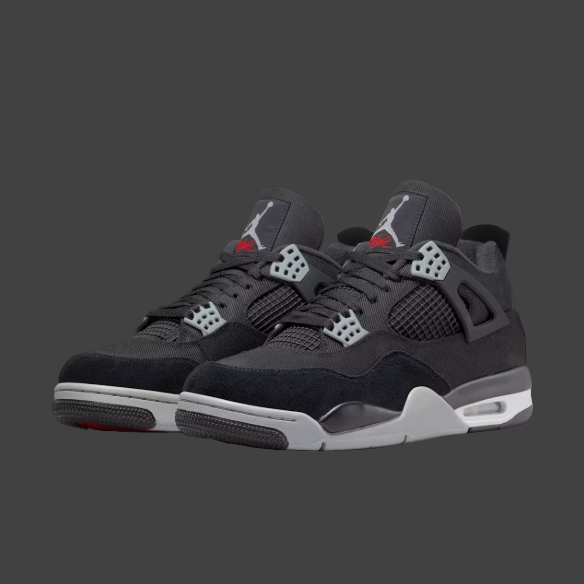 Jordan 4 black canvas